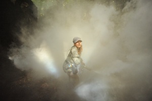 Kate Madison with the smoke machine